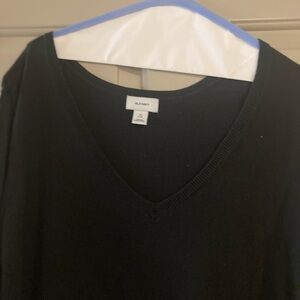 Plus sized, Old navy, black lightweight v neck sweater